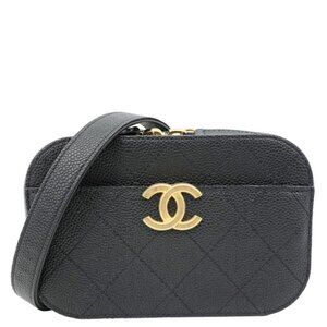 Chanel  Chic Affinity Stitched Caviar Leather Waist Bag Black